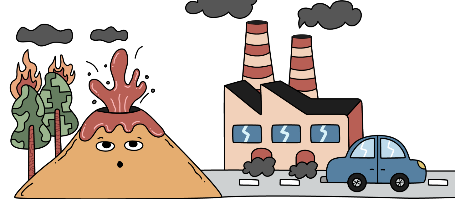 Air pollution illustration, created by V. Dhianisya