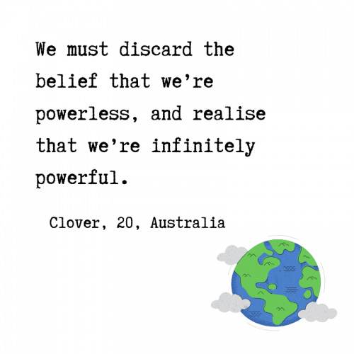 Quote by Clover Hogan about climate action