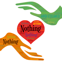 Word art hands reading 'Nothing' 